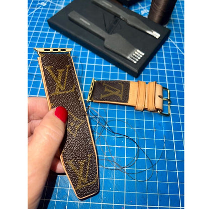 Recycled Louis Vuitton Apple watch band AW-LV16