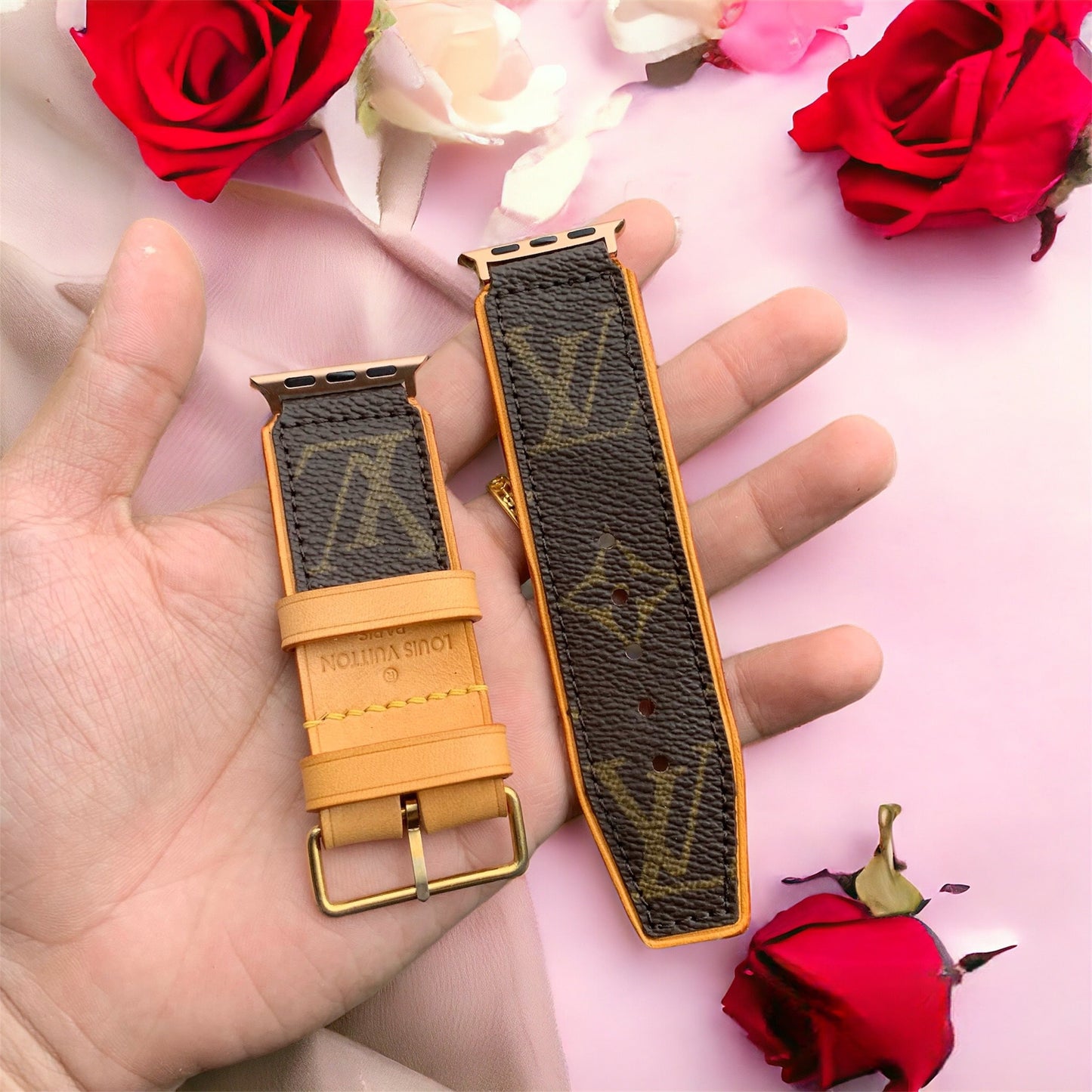 Recycled Louis Vuitton Apple watch band AW-LV16